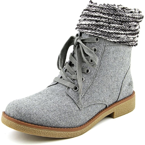 Rocket Dog Temecula Women Round Toe Canvas Gray Mid Calf Boot