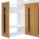 preview thumbnail 17 of 38, Modern Loft Bed Twin Size Kids Bed with Two-Tone Storage Stairs and Large Pull-Out Wardrobes