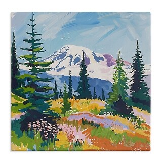 Stupell Modern Snow Capped Mountain Canvas Wall Art Design By Walker ...