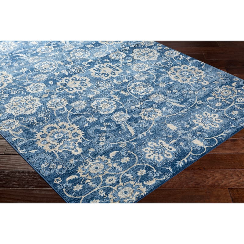 Copper Grove Ettiene Vintage Floral Trellis Area Rug