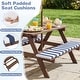 preview thumbnail 9 of 18, Gymax Kids Picnic Table w/Bench Seat Cushions Removable & Adjustable