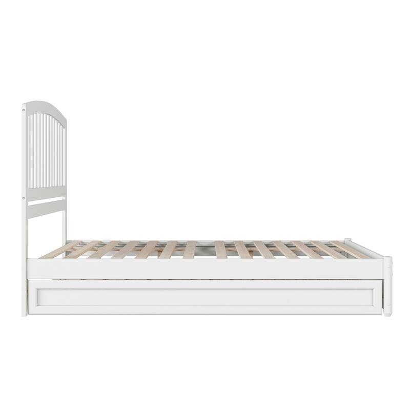 Lucia Platform Bed with Panel Footboard and Twin XL Trundle