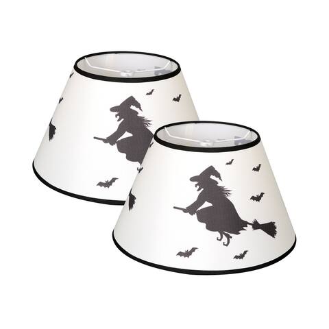 Carro Home Collection Halloween Limited Edition Round Empire Shape Lamp Shade 7x13x7.8 (Set of 2)