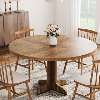 47 Inch Farmhouse Kitchen Round Dining Table for 4 - Bed Bath & Beyond ...