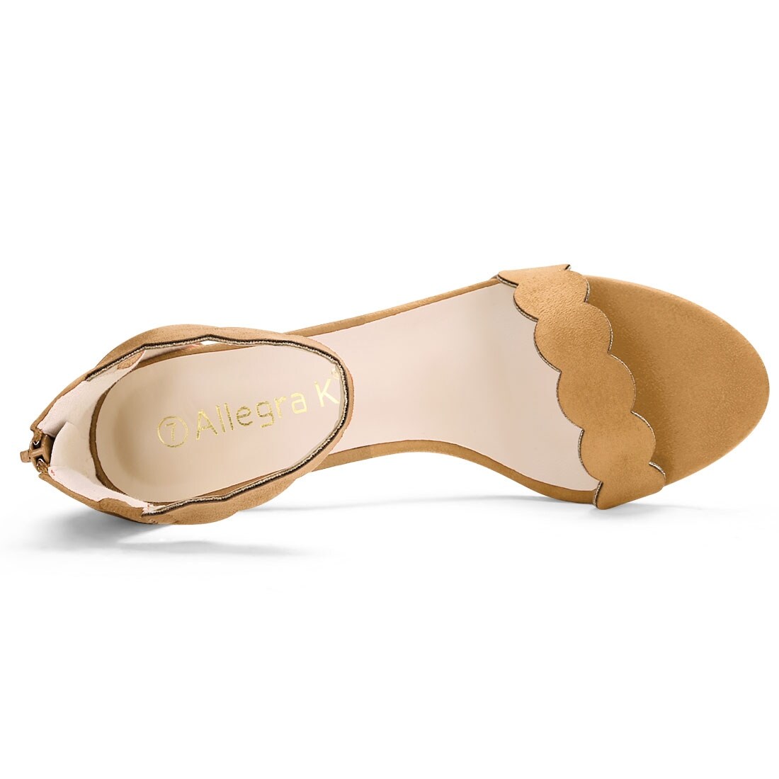 scalloped block heel