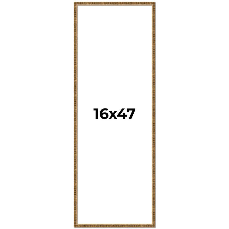 16x47 Frame Gold Kingsley Distressed Solid Wood Picture Frame Width