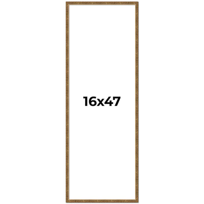 16x47 Frame Gold Solid Wood Picture Frame - Complete Modern Photo