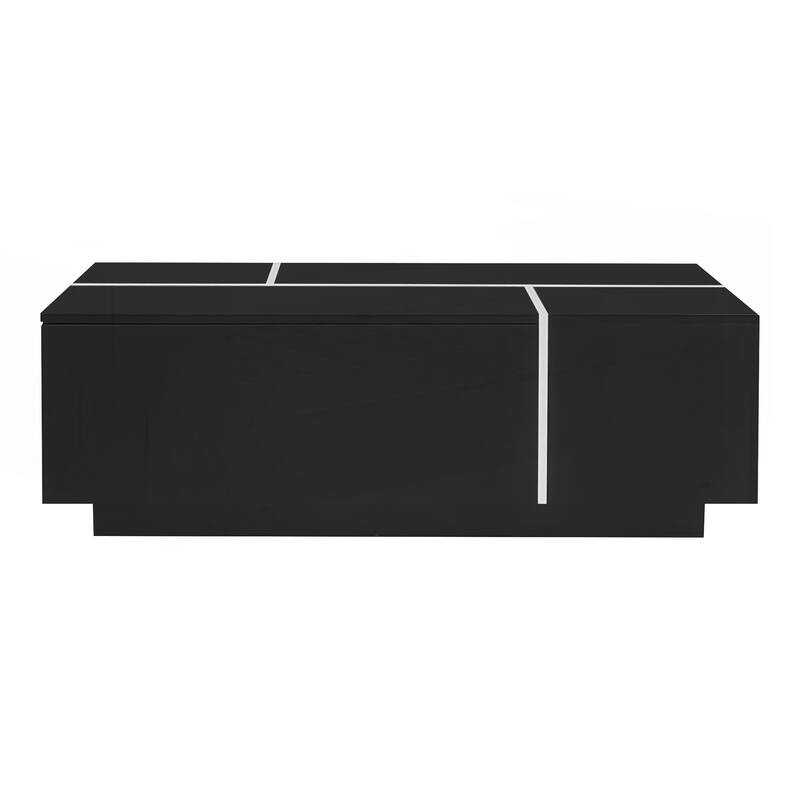 Multi-Functional Coffee Table with High-Gloss Finish