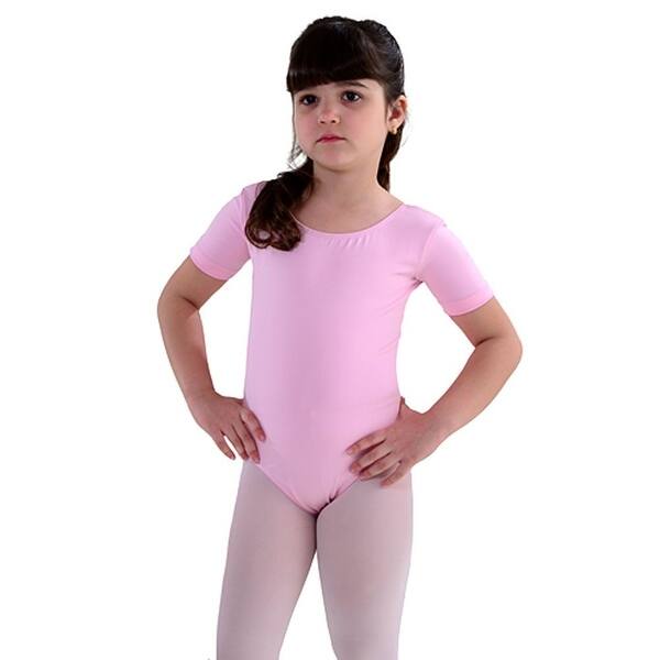 Shop Sodanca Pink Short Sleeve Dance Leotard Toddler Little Girls