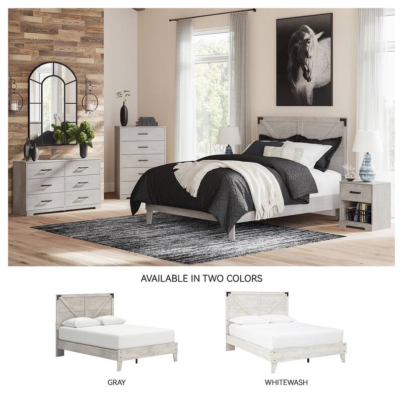Signature Design by Ashley Shawburn White Platform Bed
