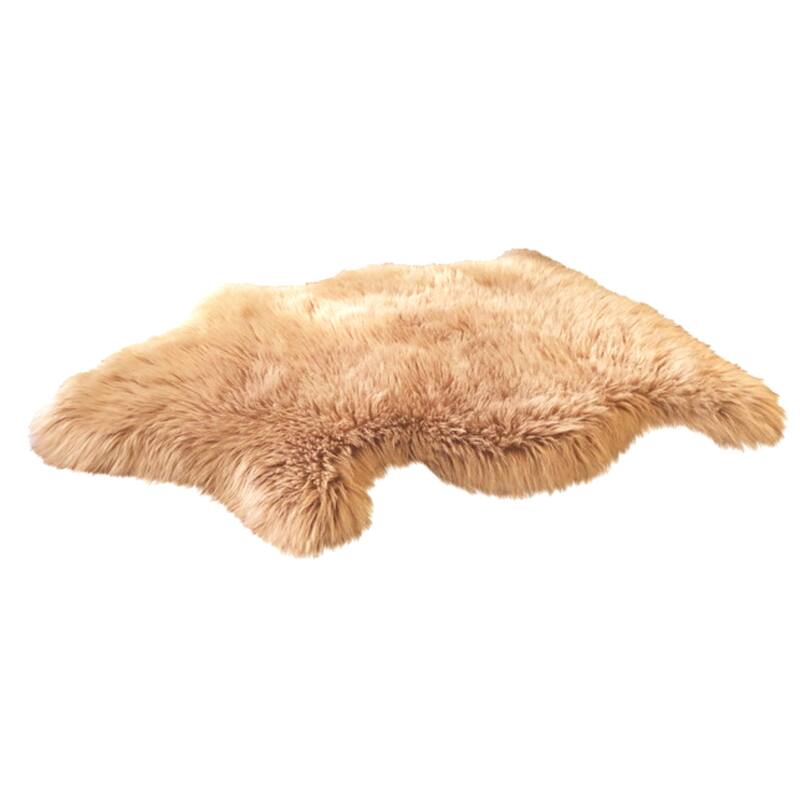 Ovella Home Premium Luxurious Faux Sheepskin Single Pelt Plush Shag Accent Rug - 2' x 3' - 2' x 3'