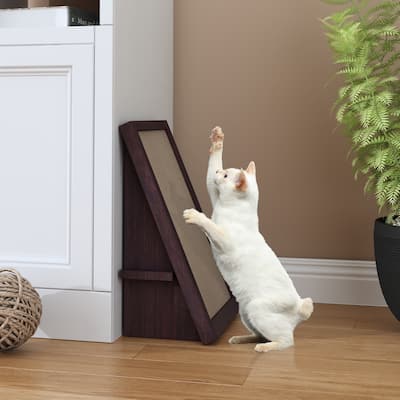 Way Basics Premium Cat Scratcher Incline Wedge Scratchy Ramp Reversible zBoard Lasts 5x Longer, Espresso