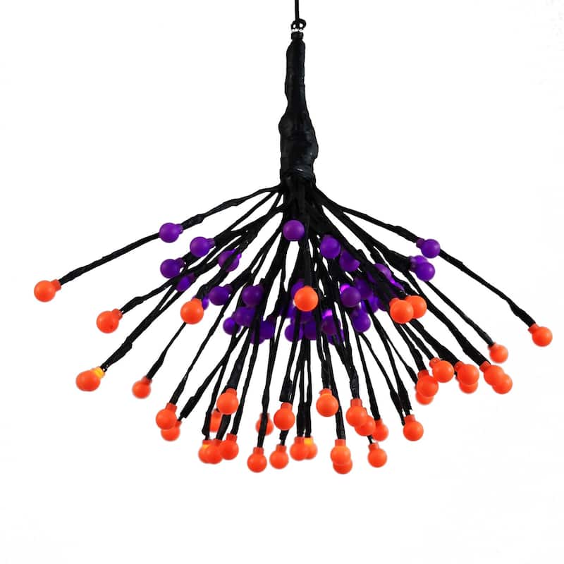 Haunted Hill Farm Set of 6 Battery-Operated Radiant Starburst LED Lights w/ 8 Functions and Timer