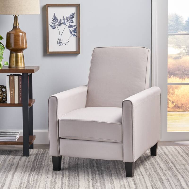 Push Back Recliner Chair for Living Room, Mid Century Modern Lazy Sofa Chair, Fabric Upholstered Arm Chair for Office, Bedroom