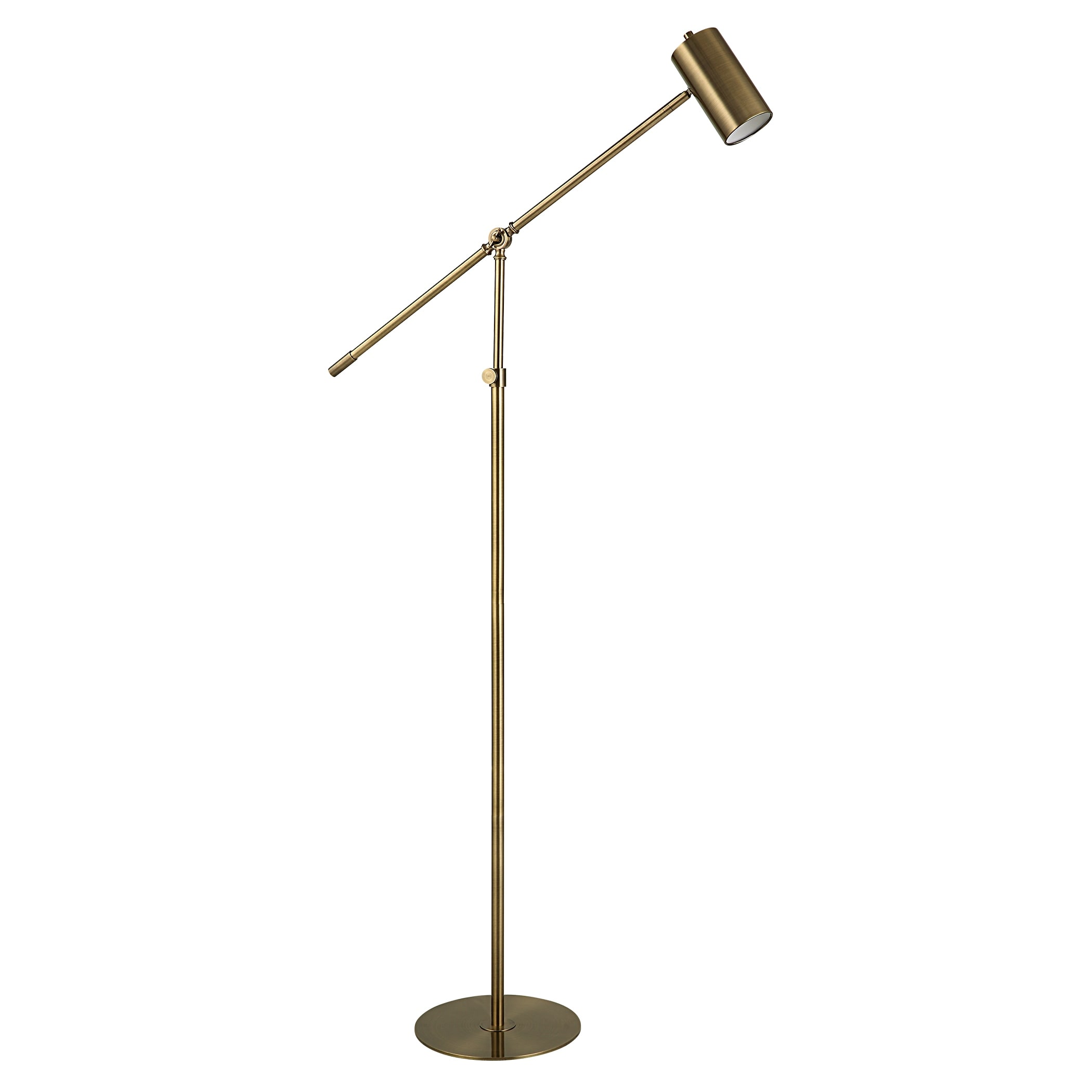 Adjustable height top floor lamp