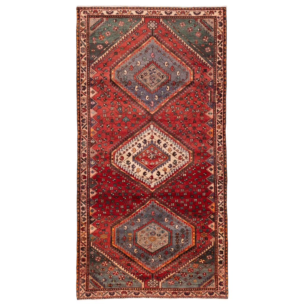 ECARPETGALLERY Hand-knotted Konya Anatolian Red Wool Rug - 4'8 x 9'4