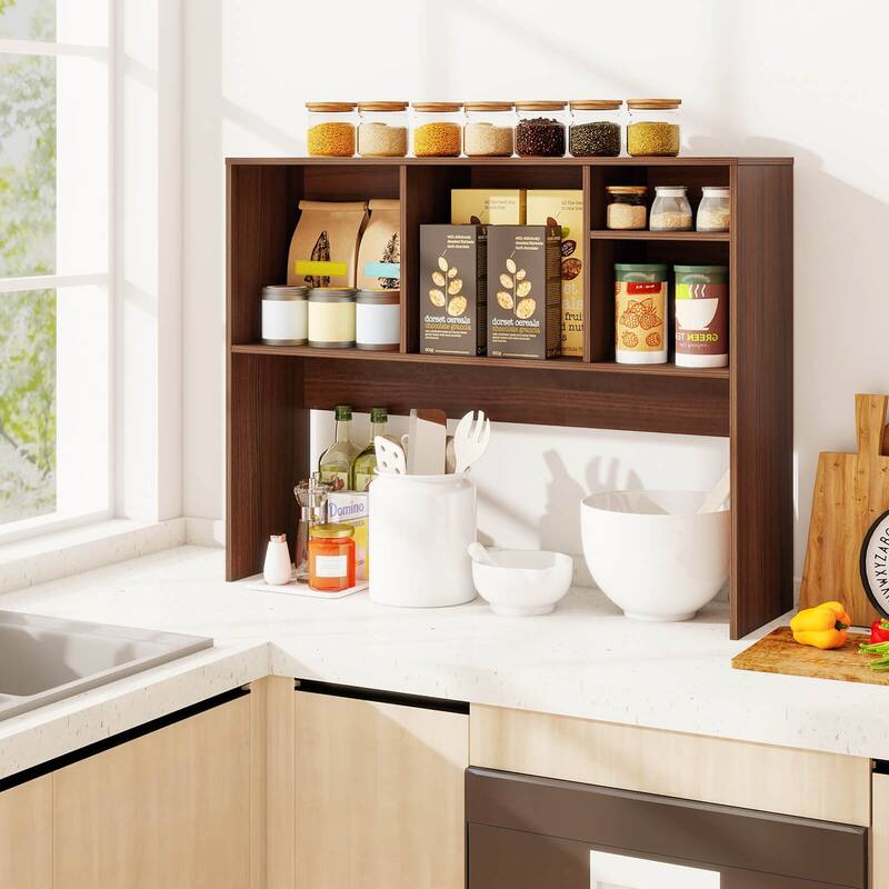 Costway Computer Desktop Bookcase Countertop Storage Bookshelf - See Details