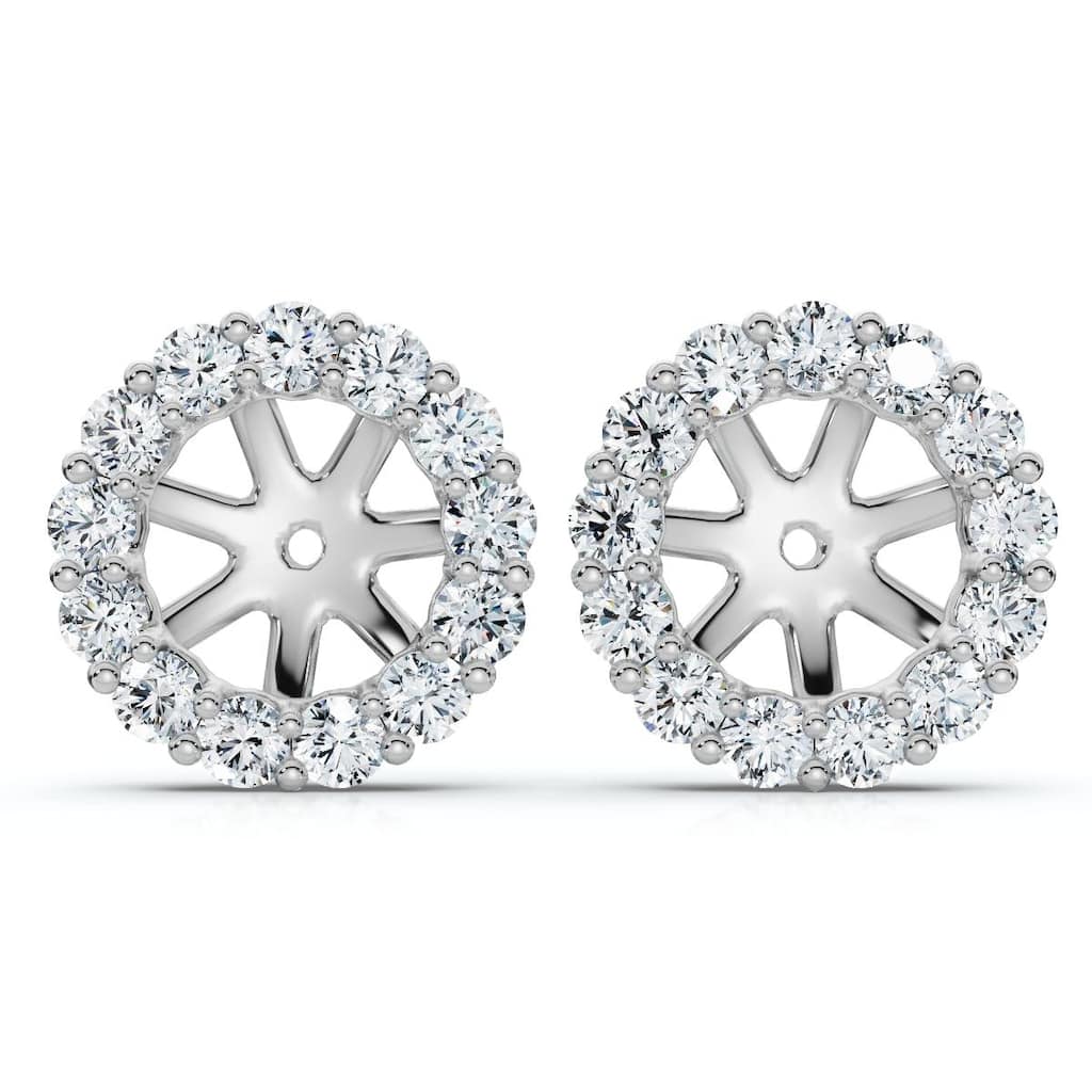 Bliss Diamond 7/8Ct Diamond Earring Jacket Gold Fits 6-6.5mm round stone Lab Grown