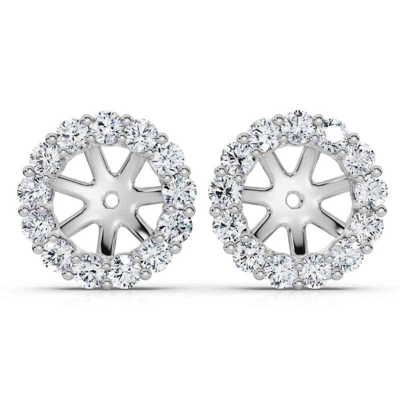 Bliss Diamond 7/8Ct Diamond Earring Jacket Gold Fits 6-6.5mm round stone Lab Grown