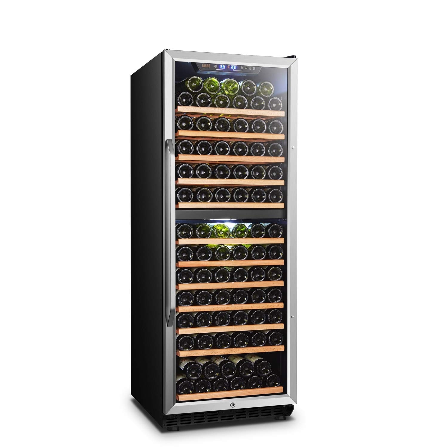 Lanbo Built in Dual Zone Wine Cooler with Safety Lock 138 Bottle