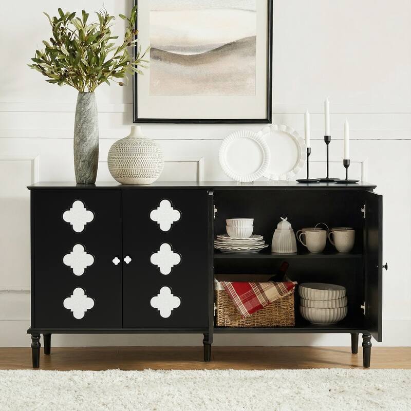 61" Sideboard Buffet Cabinet with Storage Adjustable Shelves