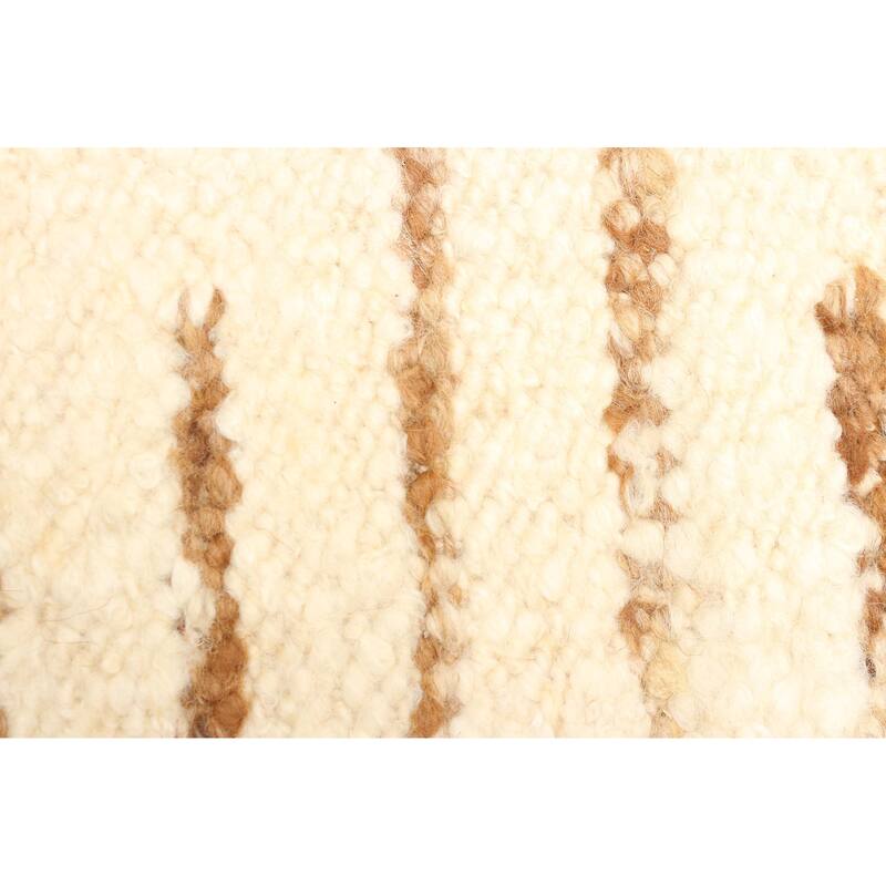ECARPETGALLERY Braid weave Sienna Cream Wool Rug - 5'5 x 7'7