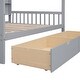 preview thumbnail 9 of 7, Gray Wooden House Bed with 2 Drawers, 8 Storage Shelf, Kids Bed