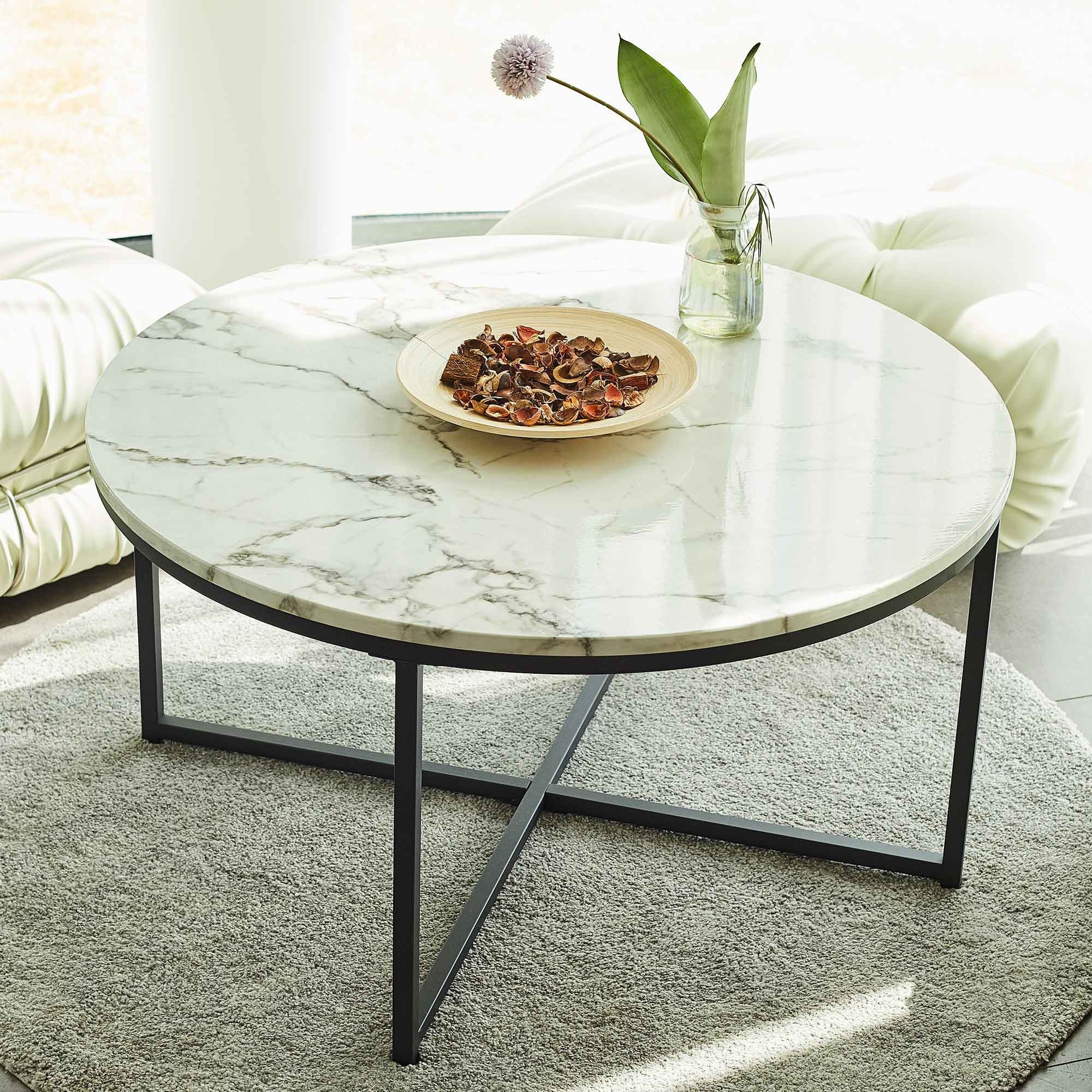 36 inch round marble coffee table discount