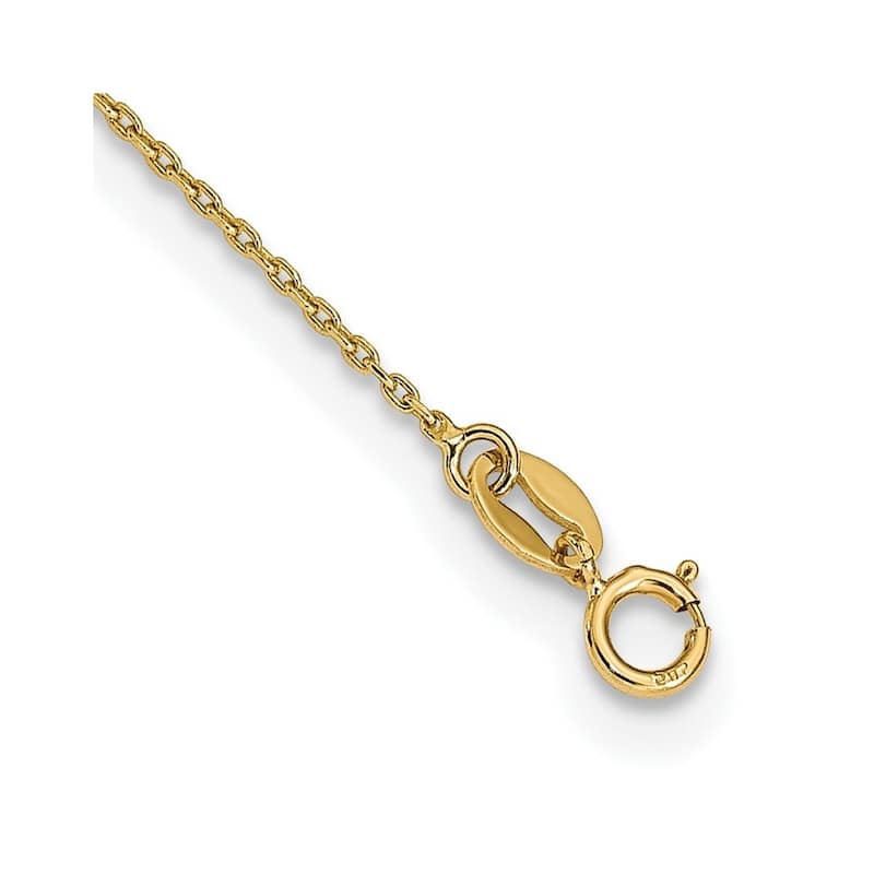 Curata 14k Tri-color Gold Sideways Cross Beaded Rosary Style Necklace, 18"
