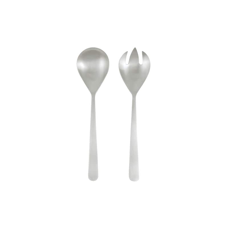 Canvas Home Oslo Collection 2-Piece Salad Server Gift Set - Silver