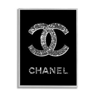 Stupell Black Gleaming Glam Symbol Framed Giclee Art Design by Martina ...