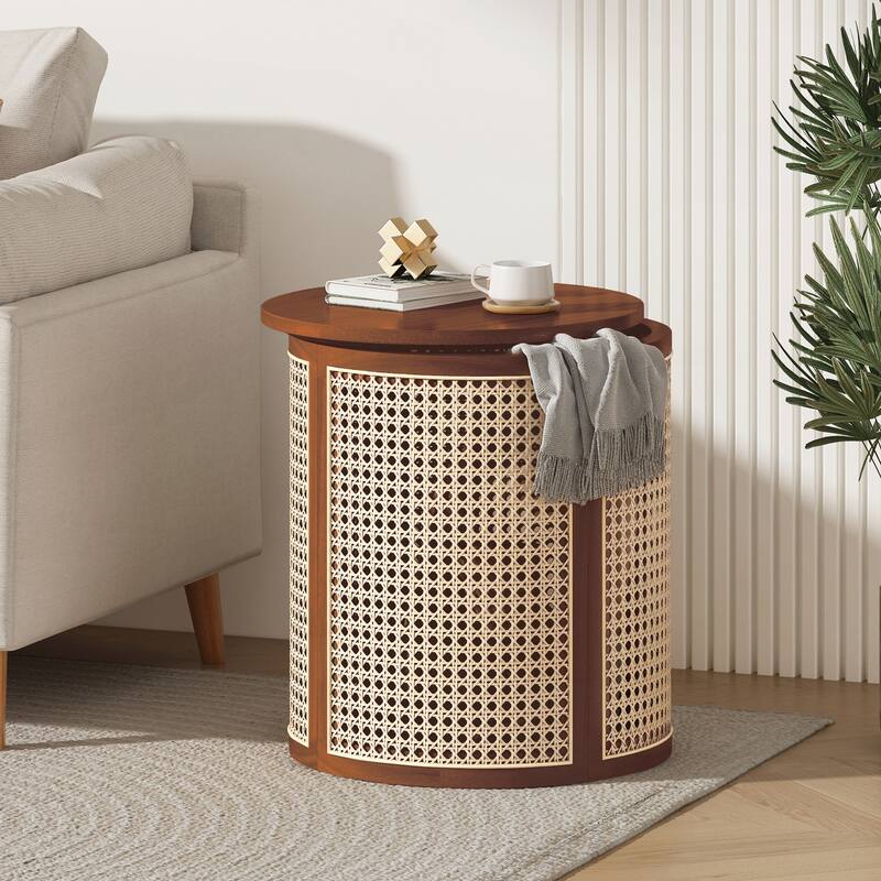 Charming Solid Wood Side Table with Versatile Appeal