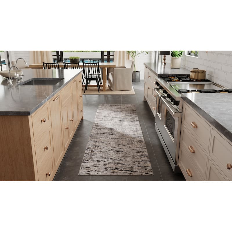 Grand Bazaar Maxin Machine Made Abstract Modern Area Rug