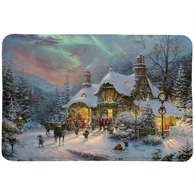 Thomas Kinkade Santa's Night Before Christmas Memory Foam Rug by Laural Home