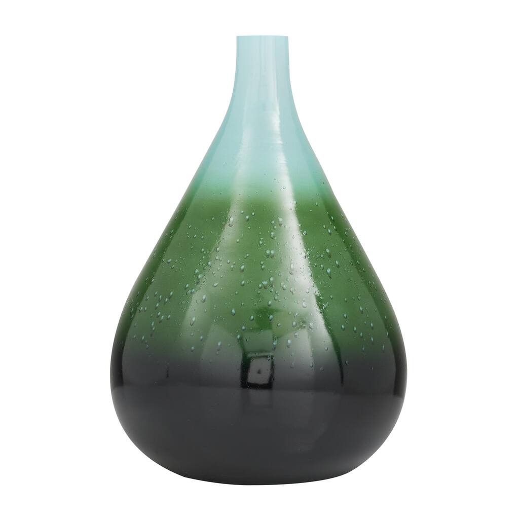 Glass Ombre Decorative Vase - Green - Roche River Decor