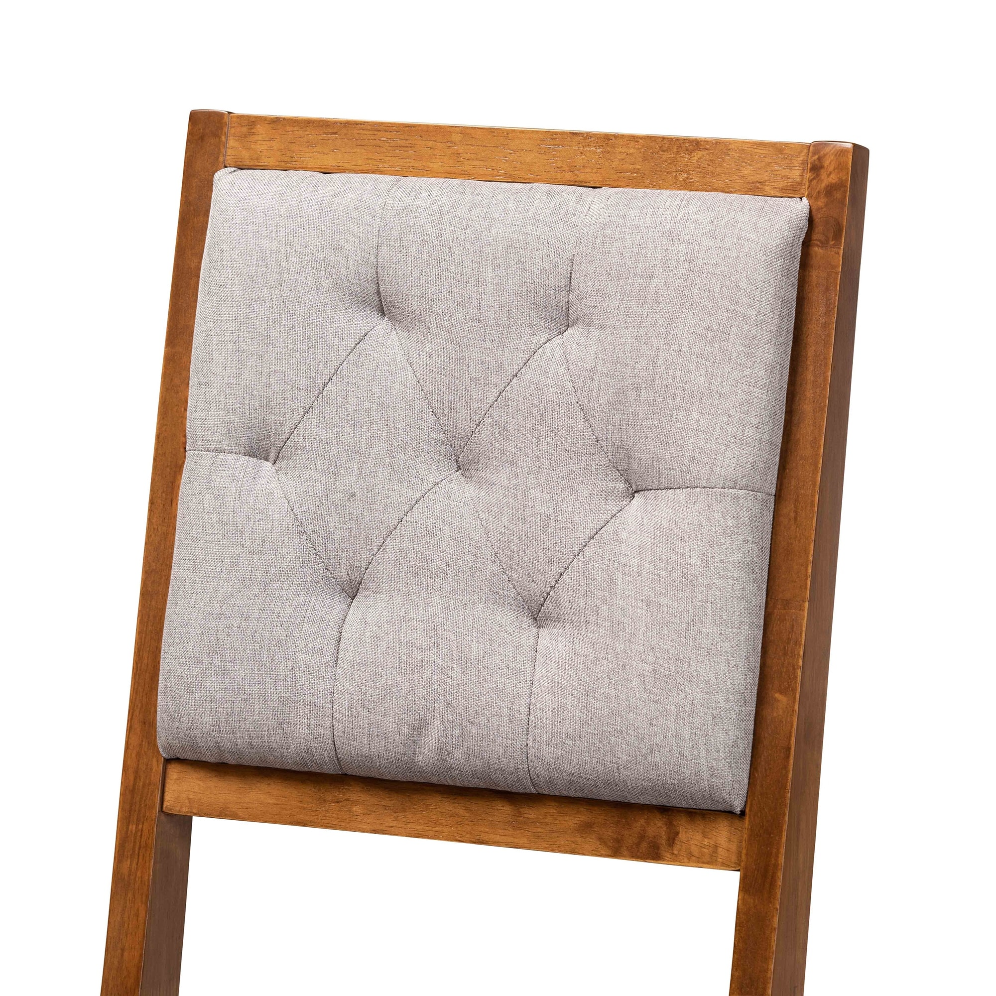 Gideon Modern & Contemporary Diamond-tuffed Wood Dining Chair Set