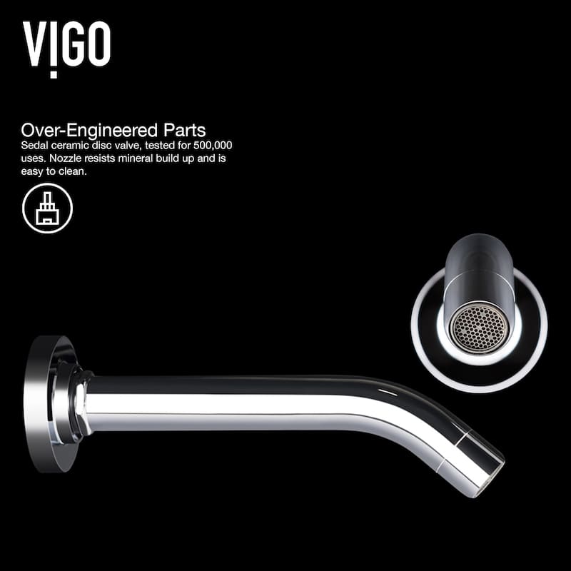 VIGO Olus 5" H Single Handle Wall Mount Bathroom Faucet