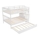 preview thumbnail 5 of 25, Full-Over-Full Bunk Bed Frame w/ Twin Size Trundle Triple Bunk, Stairway, Storage & Guard Rail for Bedroom, Dorm Loft Bed