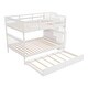 preview thumbnail 5 of 13, Stairway Full-Over-Full Bunk Kids Bed with Twin Trundle,Guardrail