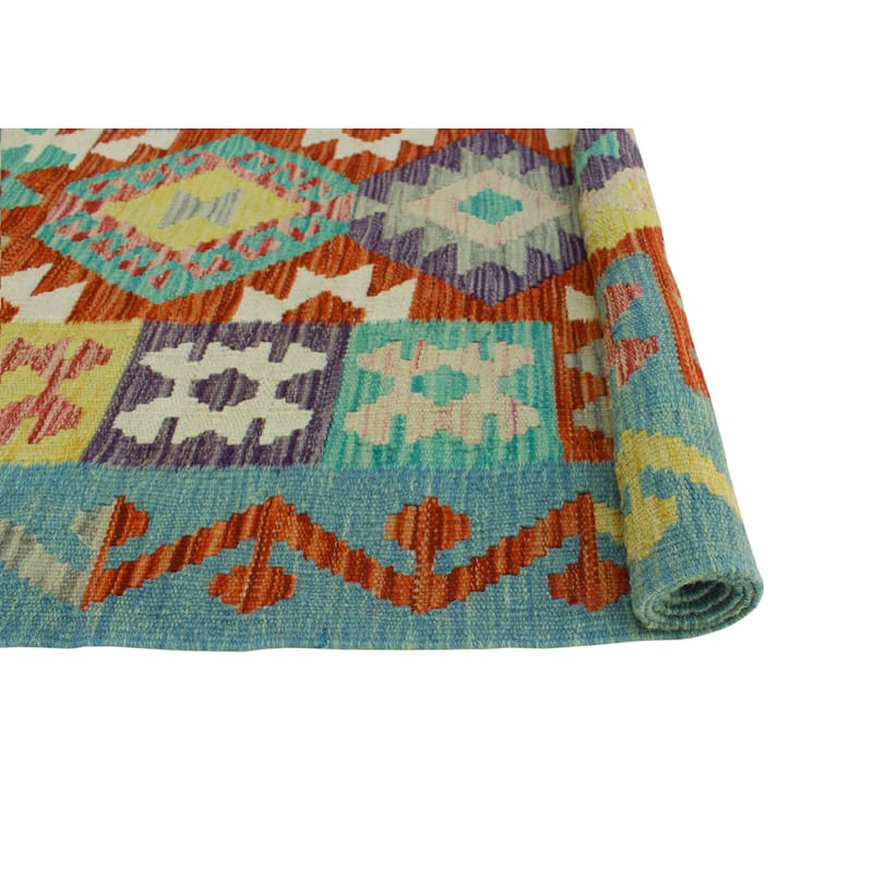 Flatweave Kathi Red/Grey Rug - 2'6" x 4'2"