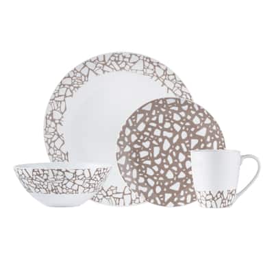 Dinnerset 16PC Terrazzo Beige - 11" x 0'5"
