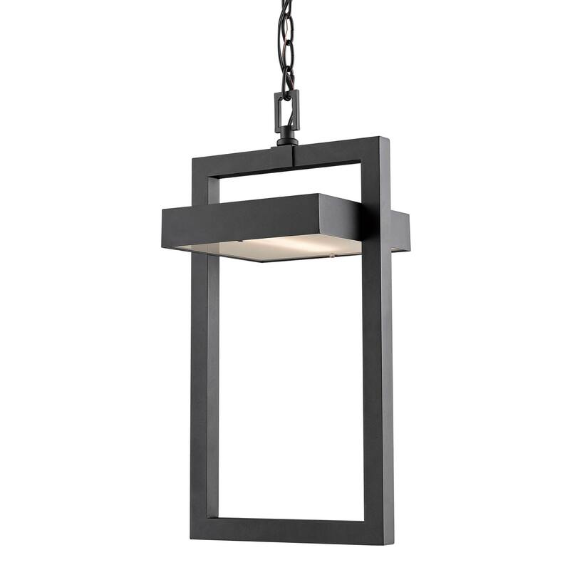 Z-Lite Luttrel 18" Tall LED Outdoor Pendant - Black