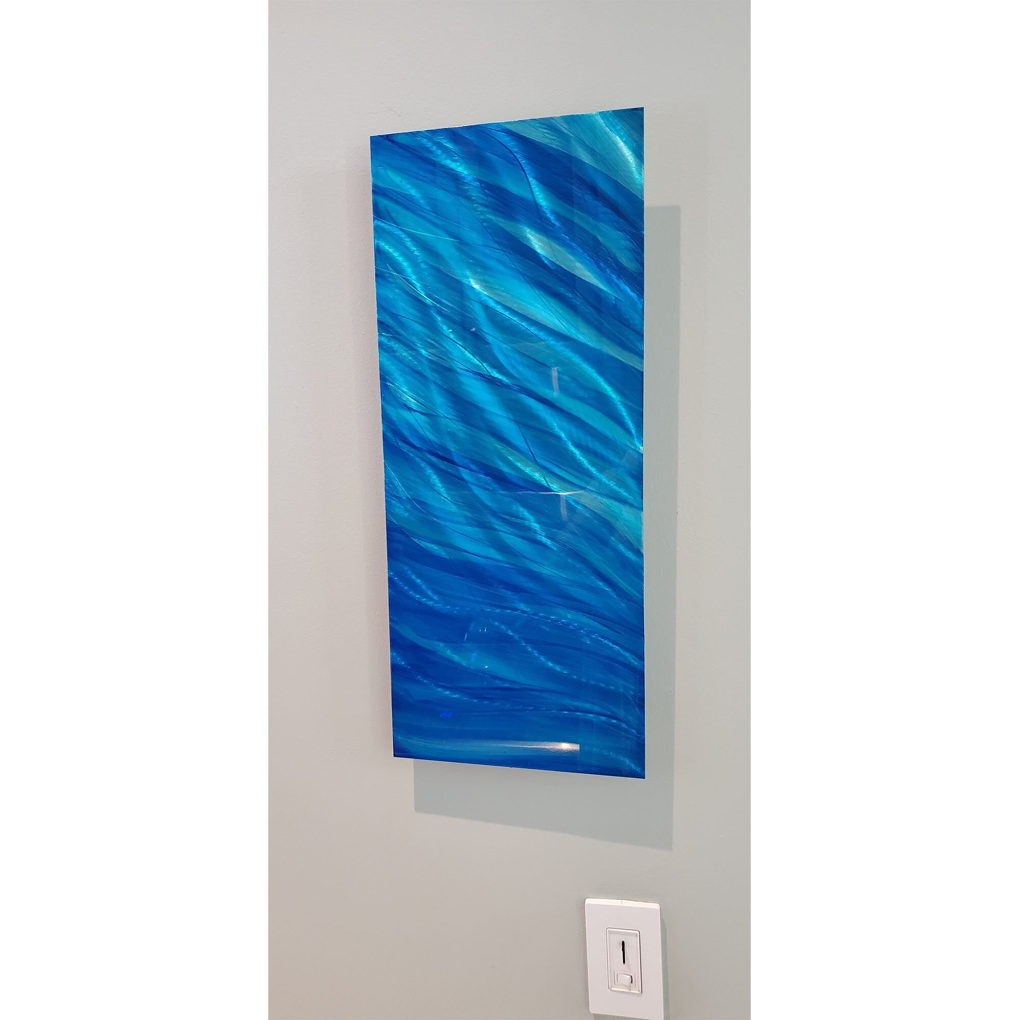 Shop Statements2000 Metal Wall Art Accent Silver Blue Abstract
