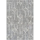 preview thumbnail 2 of 5, Ahroda Modern Geometric Hair-on-hide & Viscose Area Rug