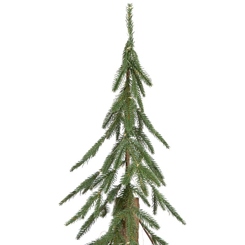 Pre-Lit Medium Alpine Artificial Christmas Tree - 4' - Clear LED Lights - 4 Foot