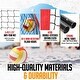 preview thumbnail 13 of 13, Zealfeel 12ft Volleyball Net Set: Height Adjustable Portable Training Net with Accessories and Bag