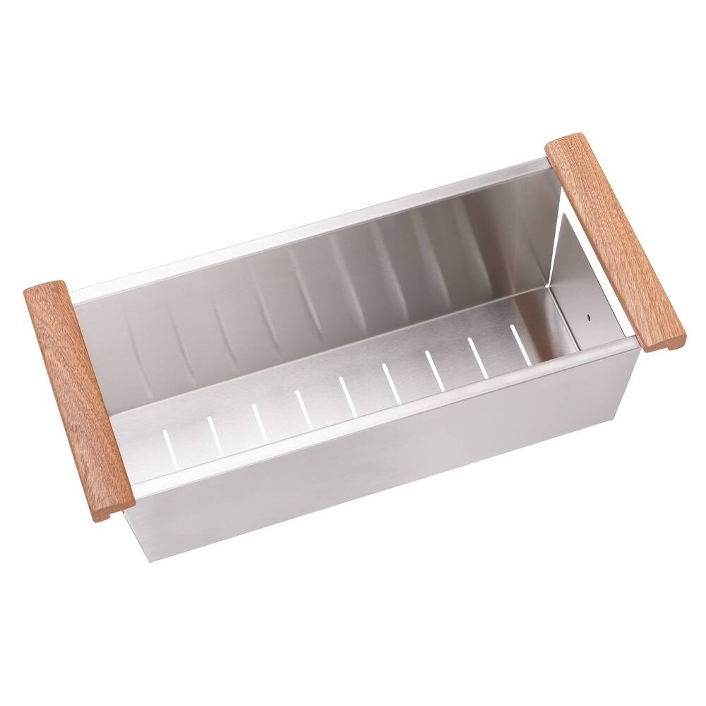 Miseno Stainless Steel Colander with Hardwood Handles for the Miseno