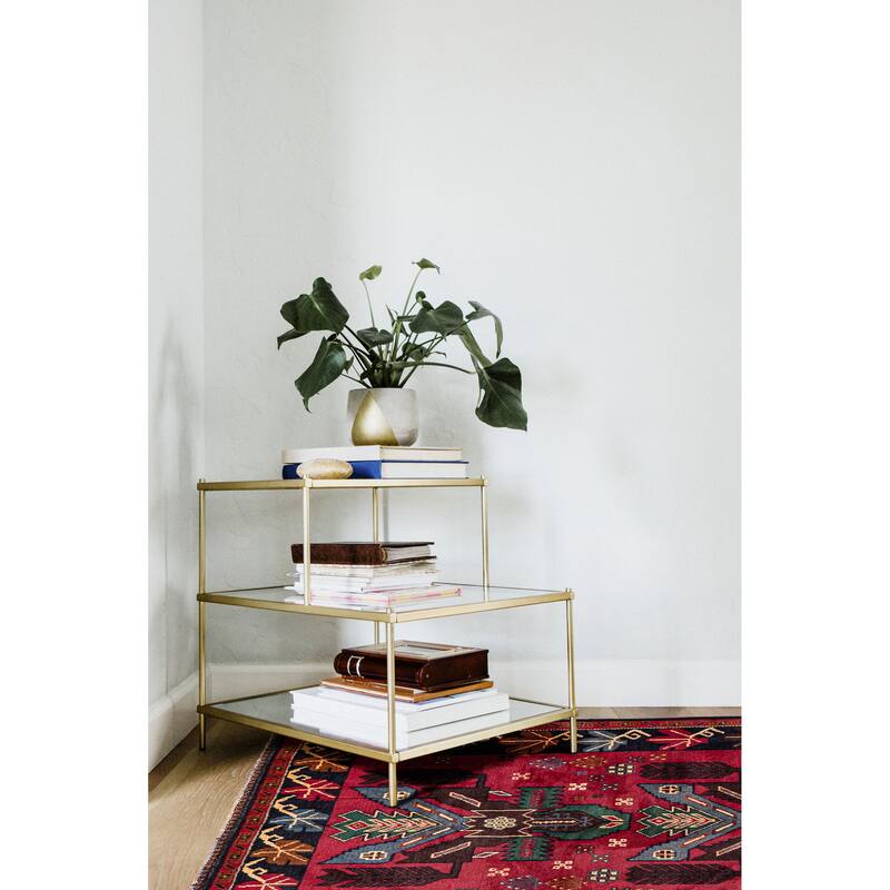 ECARPETGALLERY Hand-knotted Teimani Red Wool Rug - 3'4 x 6'2