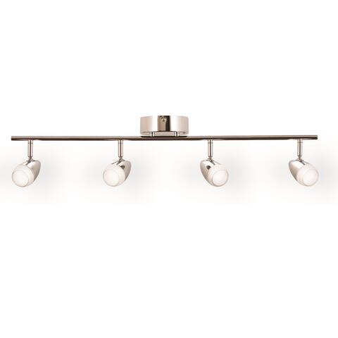 Eva 4-light Polished Chrome LED Fixed Rail