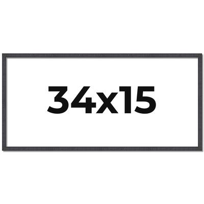 34x15 Frame Brown Picture Frame - Complete Modern Photo Frame Includes